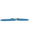 Prada Bow Detail Slim Buckle Belt In Blue