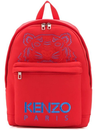 Kenzo Large Tiger Backpack In Red