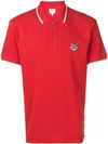 Kenzo Tiger Polo Shirt In Red