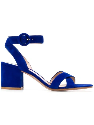 Gianvito Rossi Frida Block-heel Sandals In Blue