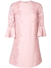 Valentino Cotton-blend Minidress In S86 Pink