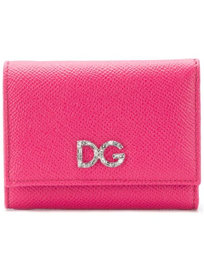 Dolce & Gabbana Verziertes 'dauphine' Portemonnaie In Pink
