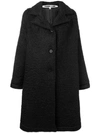 Mcq By Alexander Mcqueen Notch-lapel Wool-blend Coat In Black