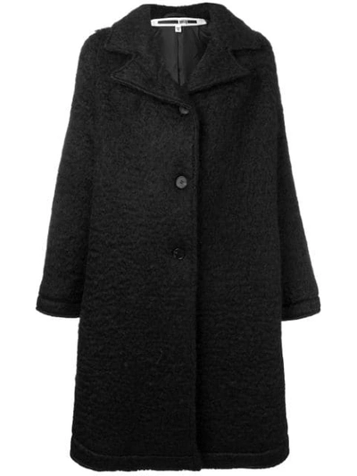 Mcq By Alexander Mcqueen Notch-lapel Wool-blend Coat In Black