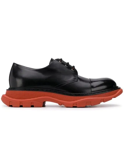 Alexander Mcqueen Tread Derby Shoes In Black