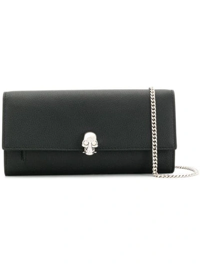 Alexander Mcqueen Skull Chain Wallet In Black