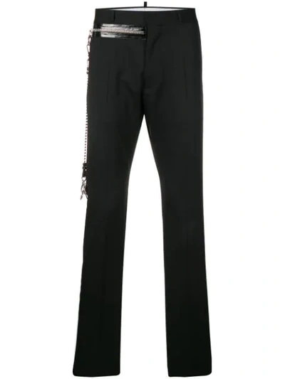 Dsquared2 Zip Tailored Trousers In Black