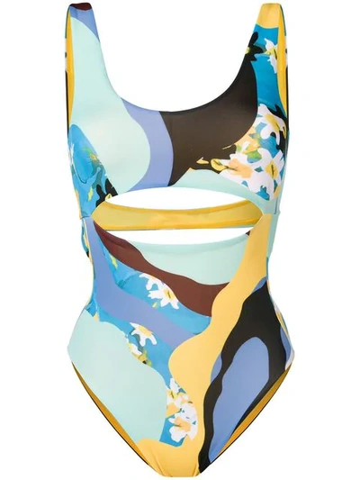 Angelys Balek Maillot Swimsuit In Blue