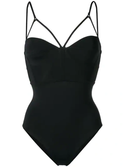 Angelys Balek Bustier Swimsuit In Black