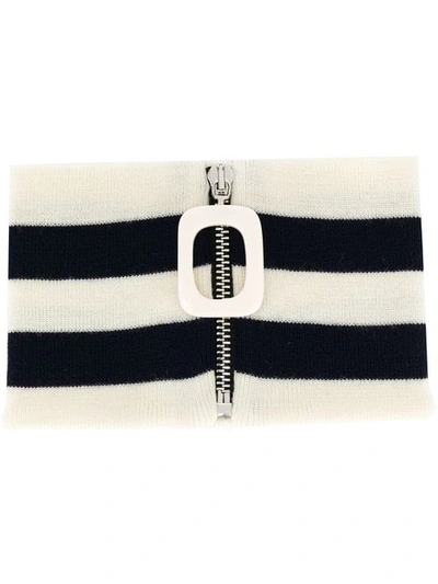 Jw Anderson Zipped Scarf In White