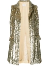 P.a.r.o.s.h Embellished Draped Waistcoat. In Gold