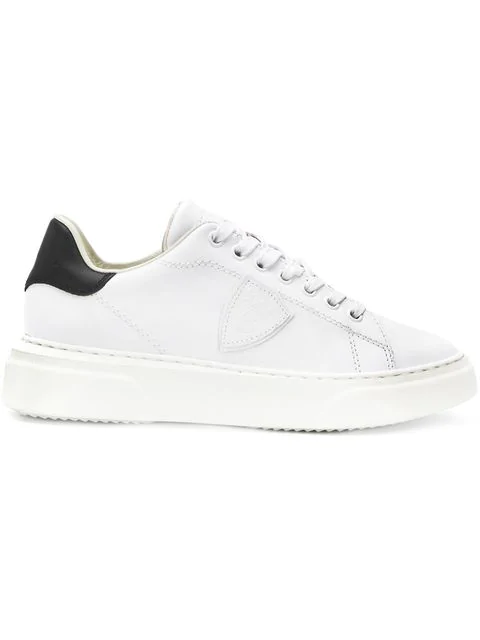 Philippe Model Logo Patch Sneakers In White | ModeSens