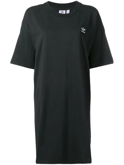 Adidas Originals Trefoil Dress In Black