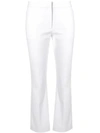 Theory Flared Cropped Trousers In White