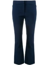 Theory Slim Cropped Trousers In Blue