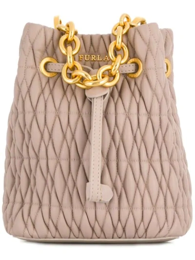 Furla Stacy Cometa Mini Bucket Bag In Pink