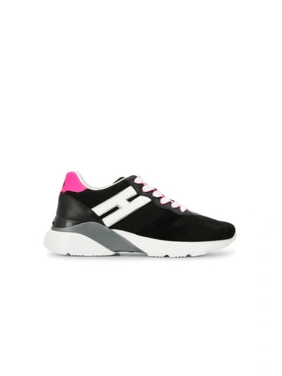 Hogan Panelled Chunky Sole Sneakers In Black