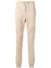 Balmain Biker Track Pants In Neutrals