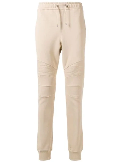 Balmain Biker Track Pants In Neutrals