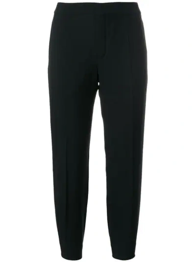 Chloé Cropped Slim Fit Trousers In Black