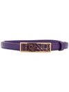 Prada Saffiano Leather Belt In Purple