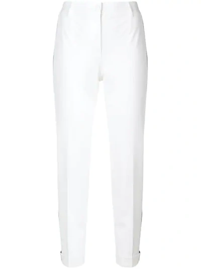 Dolce & Gabbana Side-stripe Skinny Trousers In White