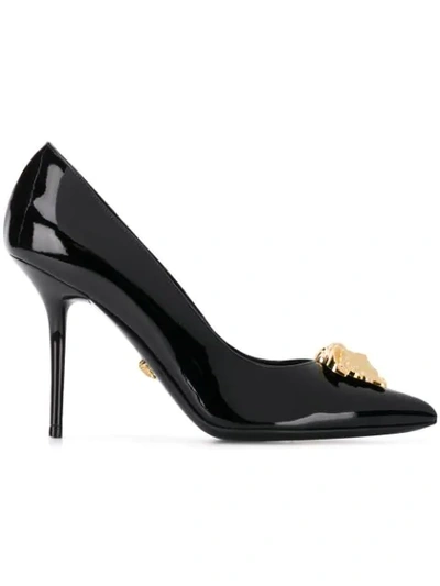 Versace Patent Icon Pumps In Black