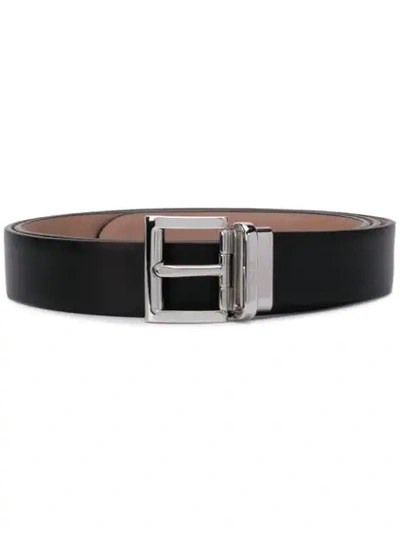 Prada Square Buckle Belt In Black