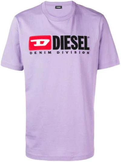 Diesel 90's Logo T In Purple
