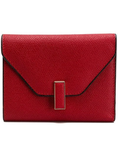 Valextra Iside Fold Wallet In Red