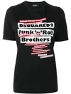 Dsquared2 Punk'n'roll T-shirt In Black