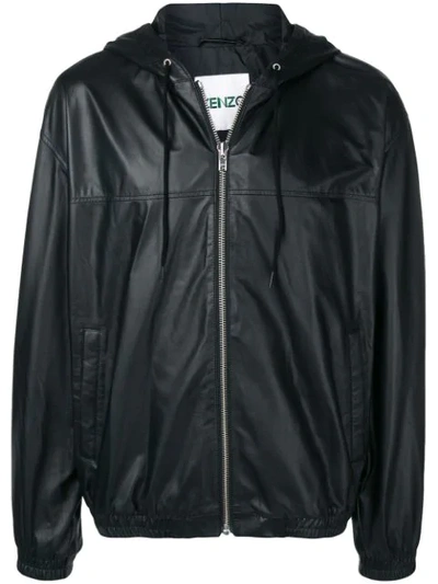 Kenzo Hooded Jacket In Black