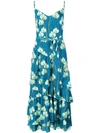 Borgo De Nor Animal Floral Print Dress In Blue