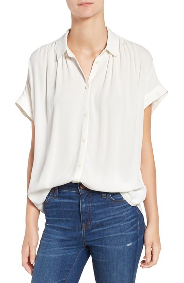 central drapey shirt