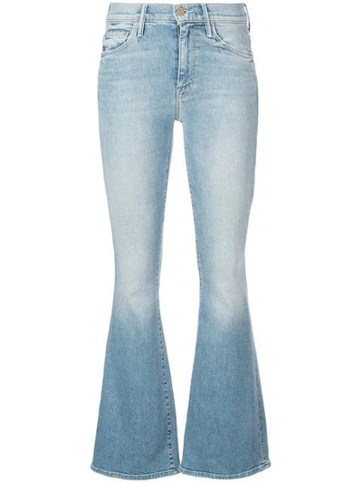 Mother The Weekender Flared Jeans In Blue