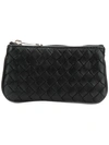 Bottega Veneta Intrecciato Weave Wallet In Black