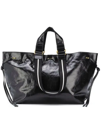 Isabel Marant Wardy Leather Shopper Bag In Black