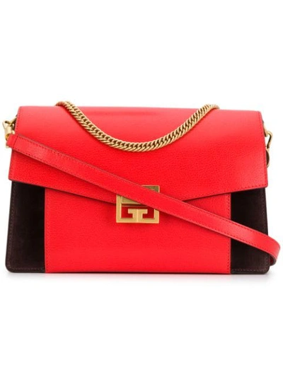Givenchy Gv3 Shoulder Bag In Red Brown