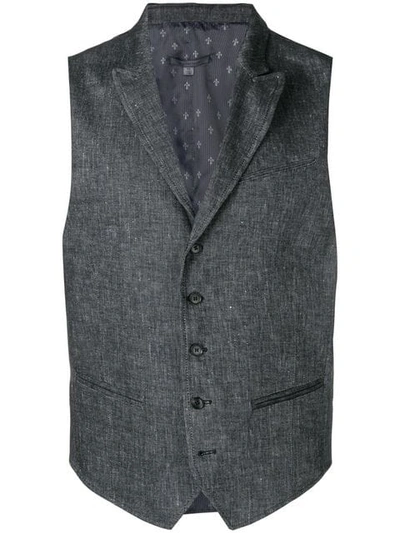 John Varvatos Classic Waistcoat In Grey