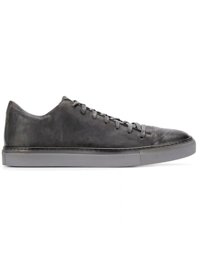 John Varvatos Flat Lace-up Sneakers In Grey