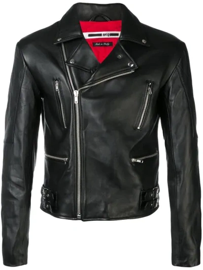 Mcq By Alexander Mcqueen Classic Biker Jacket In Black