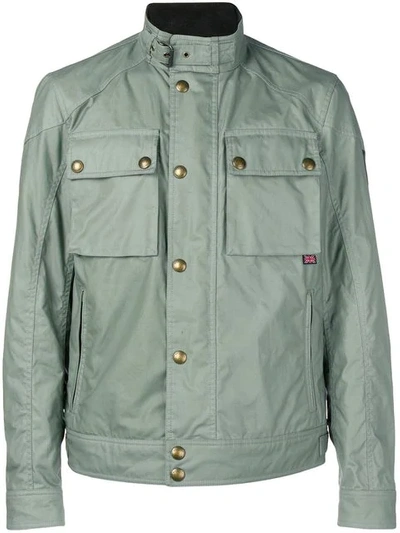 Belstaff Button-up Military Jacket In Green