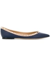 Valentino Garavani Rockstud Ballerinas In Blue