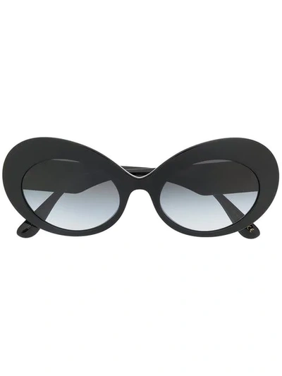 Dolce & Gabbana Oversized Cat-eye Sunglasses In Black