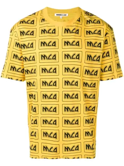 Mcq By Alexander Mcqueen Logo Print T In Yellow