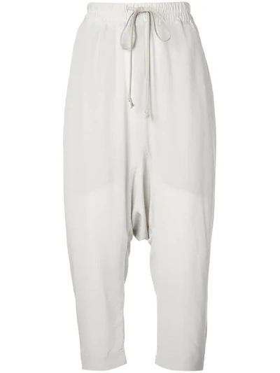Rick Owens Cropped Trousers In Neutrals