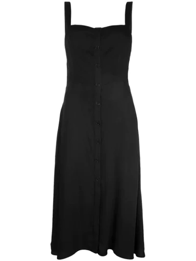 Reformation Persimmon Crepe Dress In Black