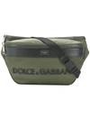 Dolce & Gabbana Logo Embossed Belt Bag In Green