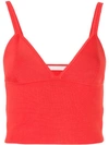 Dion Lee Knitted Top In Red