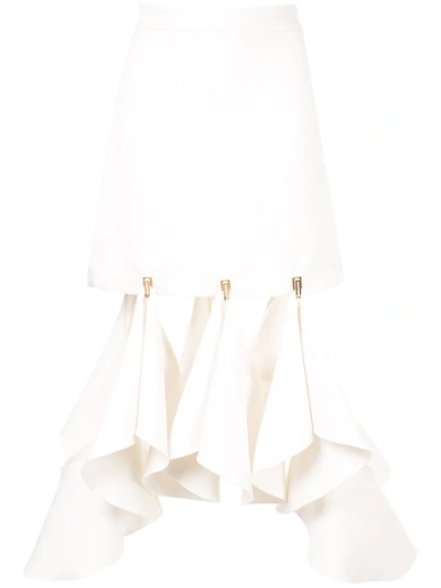Dion Lee Deconstructed Hem Skirt - White